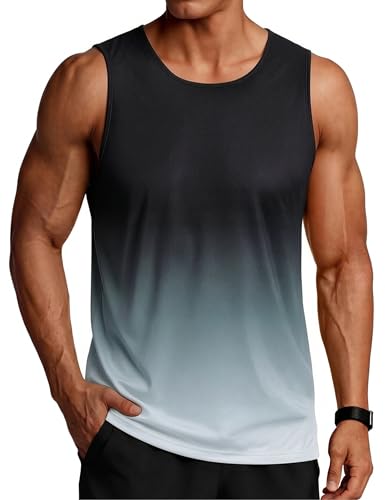Image of PINSPARK Tank Top for Men Workout Sleeveless T-Shirts Training Summer Bodybuilding Vests Athletic Green S