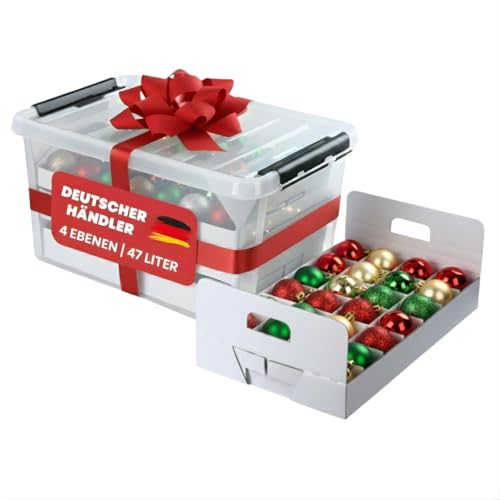 Weihnachtskugeln Aufbewahrungsbox mit transparenten Deckel | Sichere &...