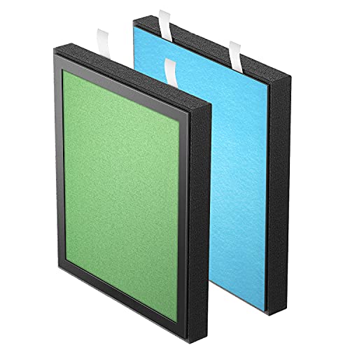 Elechomes Air Purifier KJ203F-142 Replacement Filter, 4-in-1 True HEPA, High-Efficiency Activated Carbon and Cold Catalyst Filter, 142-RF, 1 Pack, Green