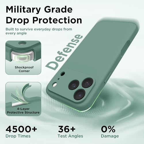 Image of GolbinBox for iPhone 17 Pro Max Case, Silicone Cover, Midnight Green