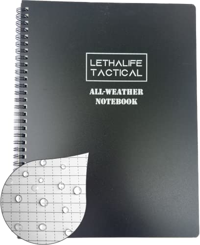 Bloc-notes résistant aux intempéries LETHALIFE 21,6x27,9 cm noir