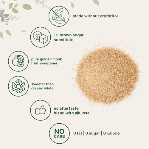 Micro Ingredients Golden Monk Fruit Sweetener Allulose, 2 Lbs | No Erythritol, No Aftertaste, 1:1 Brown Sugar Substitute thumb #3