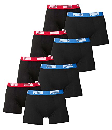 Preisvergleich Produktbild PUMA Herren Boxershorts Unterhosen 521015001 8er Pack , Artikel:Red / Blue, Wäschegröße:XXL