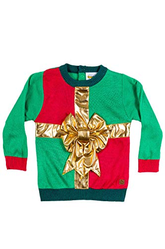 Tipsy Elves Ugly Christmas Sweater for Toddlers - Young Children Little Present Sweater Size 3T
