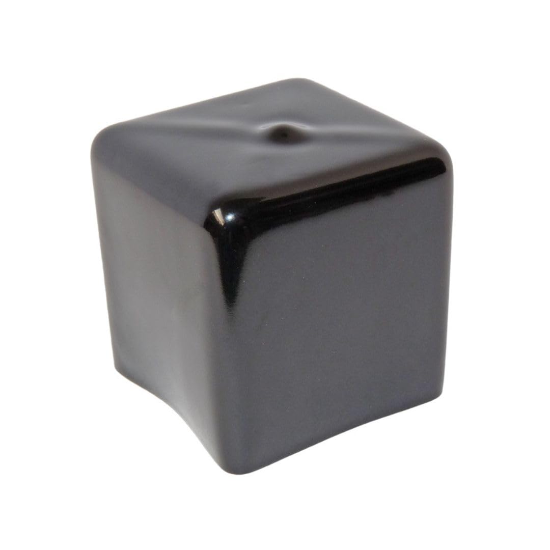 Kwadratowa gumowa nasadka z PCW na rurki kwadratowe, stopka do krzesła, stoły, stoły - 100 - czarna - 8 sztuk - Plastic Hardware Store