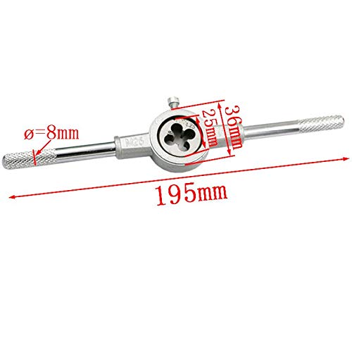 8pcs Hss Metric Circular tap die Wrench Set Bearing Steel Screw M3 M12 Thread Plugs Taps Broaching Hand die Threading Tools Set