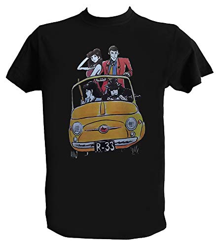 UZ Design T Shirt Lupin Uomo Bambino Jigen Margot Goemon Maglietta Cartoni Animati Anni 90, Uomo - XL
