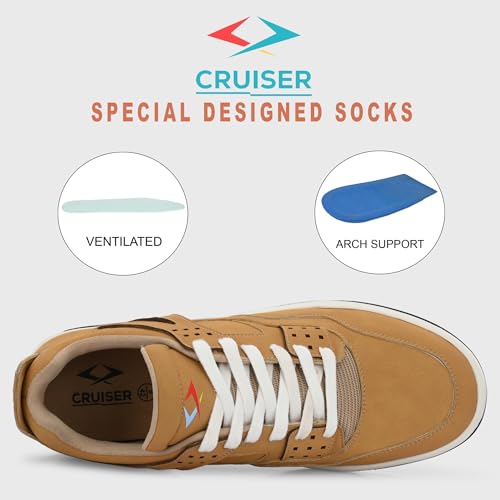 Image of Cruiser Mens Sneaker | Comfort & Style with Soft Cushioned Insole | Sleek, Stylish, and Ready for Anything | Everyday Sneakers with Effortless Vibes|Trendy Lace-Up Design for Casual Outfits 2604
