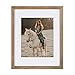 DesignOvation Gallery Wood Photo Frame Set for Customizable Wall Display, Rustic Brown 11x14 matted to 8x10, Pack of 4