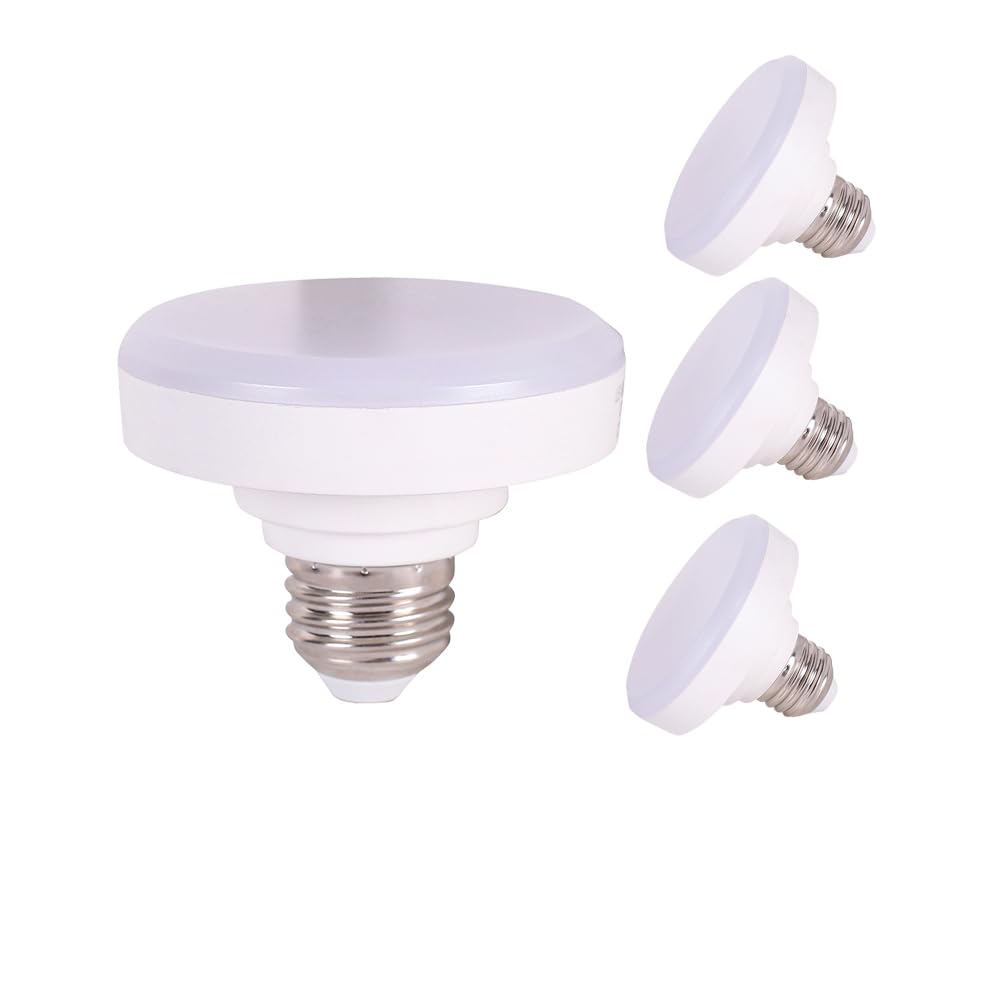 CIKAMIO E27 120V 10W Non-dimmable LED Mini Flat Light lamp 75W Squat Bulb Replacement Daylight 6000K led Bulb (Cool White 6000K)