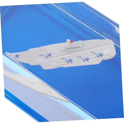 Portaaviones en botella PRETYZOOM con fluido flotante para escritorio 8