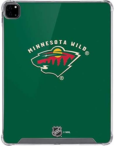 Skinit Clear Tablet Case Compatible with iPad Pro 12.9in (2020) - Officially Licensed NHL Minnesota Wild Solid Background Design