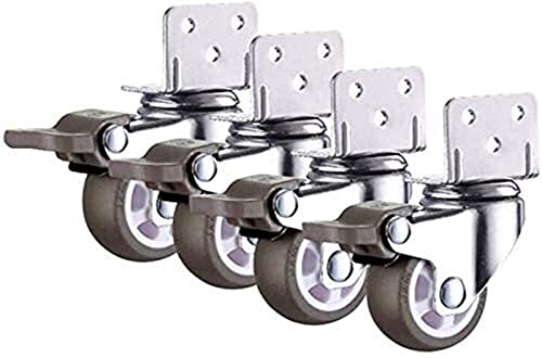Roulettes de chariot de meuble pivotantes avec frein et roue caoutchouc 32 50 mm