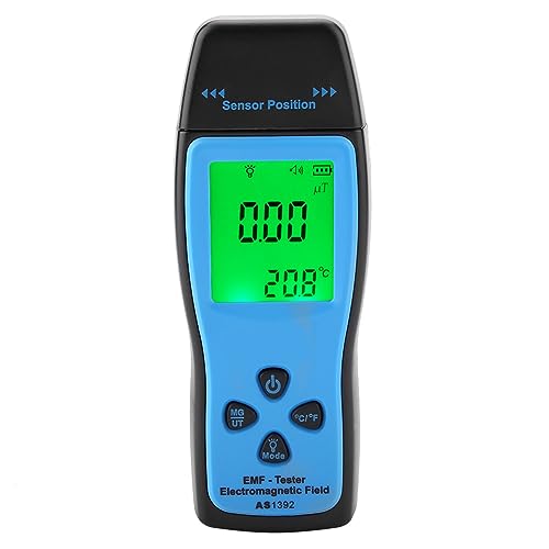 ANKROYU AS1392 EMF Tester, ABS Mini LCD Display EMF Tester with Plastic, Digital Electromagnetic EMF Tester for Home