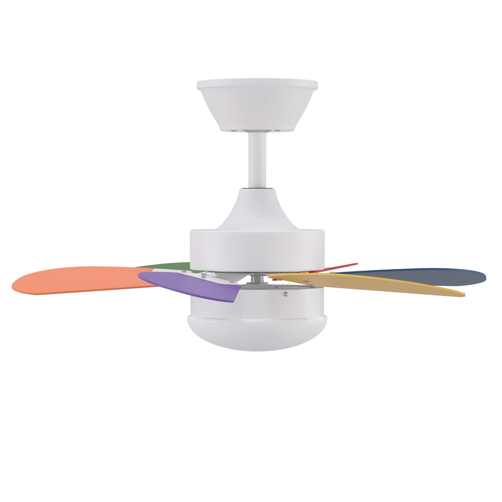 Homefire Ventilatore a soffitto con telecomando Silenzioso - Luce a | soffitto 6 pale Ø75cm Luce a soffitto temporizzata Ventilatore a soffitto Estate/Inverno Camera da letto Sala da pranzo/legno