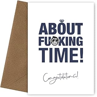 Offensive Engagement Cards for Couples inc Daughter and Fiance, and Son and Fiancee - Rude and Funny Greetings Card Congratulations on Wedding Proposal Question | Friends Gay Lesbian Same Sex Couples