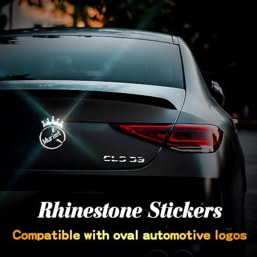 Image of Bling Rhinestone Stickers and Decals for Women Circular Emblem Crystal Jewel Stickers Car Accessories Mobile Phones Tablets Computers Notepads Water Cups Luggage Stickers Decals and Decorations