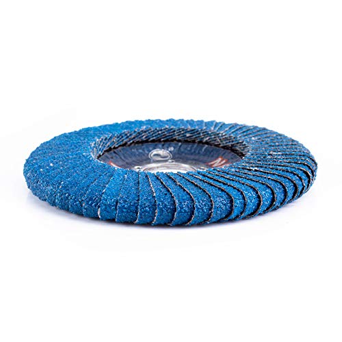 Si Fang 5 Pack Curved Flap Discs Angle Grinder Sanding Disc 60 Grit, Radial Zirconia Alumina Grinding Wheel, High Density Abrasive Flap Wheels,High Performance Edge Grinding (4Inch X 5/8Inch) #TOP1