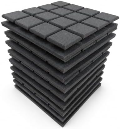 MMT Acoustix® 2" Turbo Acoustic Foam Panels | Sound Proofing for Room | Acoustic Panel | Sound Proof Foam | Acoustic Foam | Acoustic Foam Sheet | 1x1 Ft | Pro Charcoal | 18 pcs