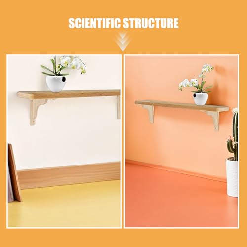 Support étagère bois triangulaire pour étagère décorative maison - 4