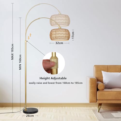 Lampadaire moderne doré télécommande intensité variable ampoule LED Rayofly - 4
