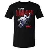 500 LEVEL Islam Makhachev UFC Shirt - Islam Makhachev Retro Bitmap WHT (Black, Large)