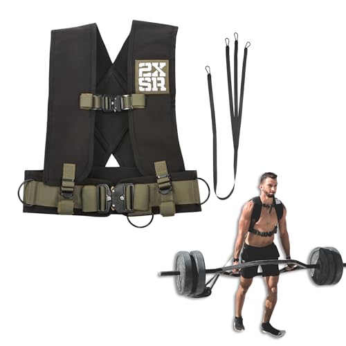 Pull Sled Harness with Drag Strap for Strength Training