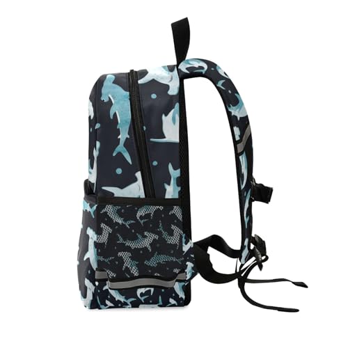 Toddler Backpack Boy Kids Backpack with Chest Strap, 12 Inch Children Hammerhead Shark School Bag Safety Leashes Removable Tether Bookbag2