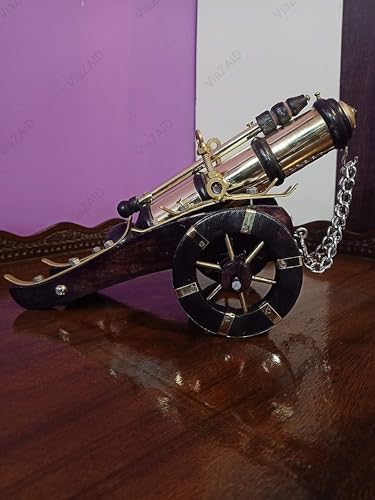 Image of Decorative Army Canon Tank Wooden Rosewood Brass Desk USA Civil War 1861 Handmade Gift for Home Living Room Office Showroom Restaurant Heavy Material Royal Folding Antique Showpiece Gift