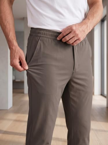 Image of SaintX Men's 4-Way Stretchable Athleisure Pants | Sweat Wicking Fabric | Slim Fit | Active - Sports Wear | Travel, Lounge & Casual Wear | Stylish Back Zipper Pocket | Available in Plus Size (ST06)
