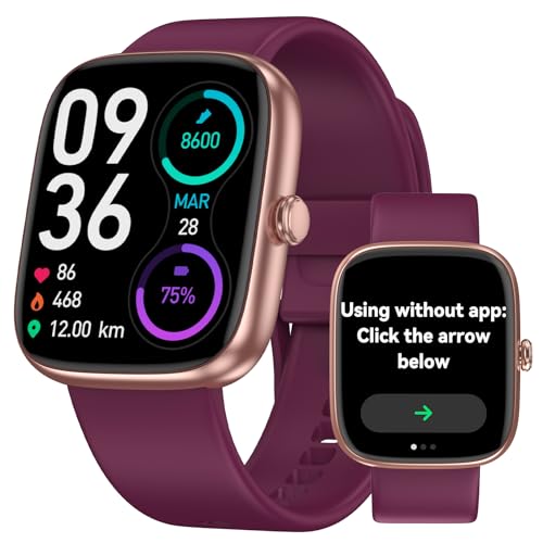 DAVIKO Pedometer Watch for Men Women, 1.83