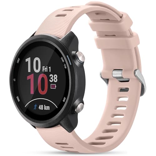 Image of GEAK Compatible with Garmin Forerunner 245 /645 /55 Watch Band /645 /245 Music Band, 20mm Sport Watch Band Compatible with Garmin Vivoactive 6 5 3 /Venu /Venu SQ,Soft Strap for Galaxy Watch 7 /6 /5 /4