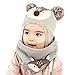 DORRISO Linda Sombrero y Bufanda Niño Niña Primavera Otoño Invierno Calentar Pequeña Zorro Gorro Bufanda Sombrero de Niño