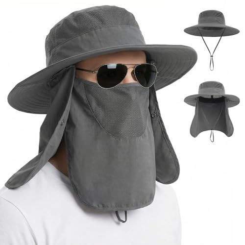Reviews de Gorro de pescador para Mujer . 49 Sombrero de Pesca Protección UV, UPF50+ Sombrero para el Sol para Cubierta Facial Extraíble y Solapa para Cuello, Sombreros de Sol de ala Ancha Plegable y Impermeable, para...