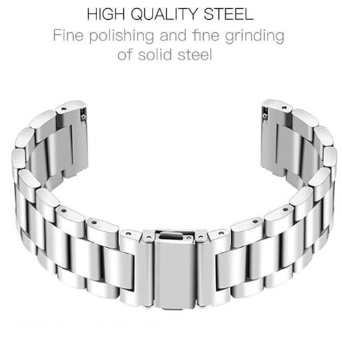Image of Quick Release Stainless Steel Watch Band Matte Brushed Metal Watchband 14mm 16mm 18mm 20mm 22mm 24mm Universal Solid Stainless Steel Metal Smartwatch Bracelet Replacement Band for Men Women