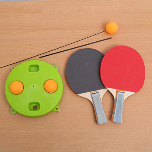 Ifundom Table Tennis Trainer Set, Pong Trainer Training Elastic Soft Shaft Trainer Pong Balls Paddles Set Practice Ball Sports For Child And Adult Indoor Outdoor Play #TOP2