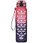 HydroPal Sports Water Bottle, 1L Plastic Slim Motivational