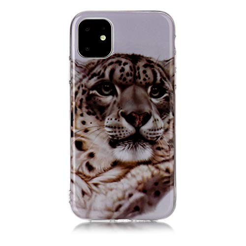 3D Flower Cartoon Compatible with iPhone 11,Clear Crystal Transparent Soft Gel Sparkle Bling Glitter TPU Silicone Bumper Ultra Thin Slim Rubber Funny Cute Design Flexible Protective