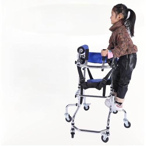 Andador para Niños con Asiento,adecuado para el entrenamiento multiescenario de parálisis cerebral, paraplejia infantil (80 - 120cm de altura, 140 kg de carga), para uso doméstico y hospitalario.