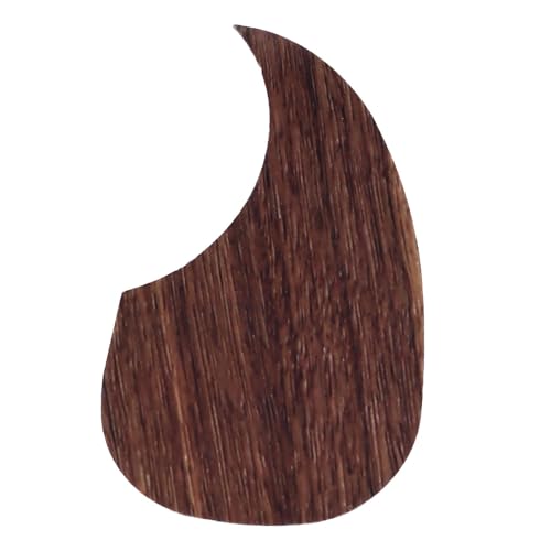 Pick Guard, Golpeador de Guitarra Acústica de PVC Patrón de Grano de Madera Protector de Púa de Guitarra Golpeador 3D Placa Rayada para Pieza de Repuesto de Guitarra(Marron oscuro)