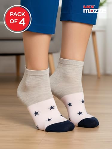 Image of Orbit Ankle Length Socks for Men |Made With Durable & Breathable Cotton | Ideal for Gym, Running, Office | 3 Pair -Multicolor
