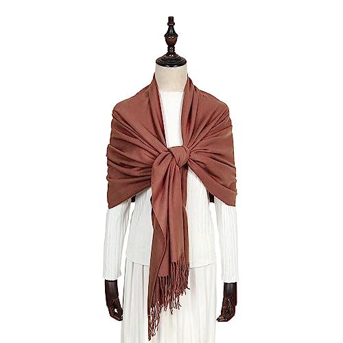 Image of RIIQIICHY Women's Fringe Shawl Wrap Pashmina Scarf for Wedding Evening