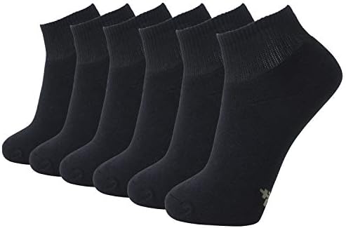 +MD 6 Pack Mens Bamboo Ankle Socks Extra Heavy Full Cushioned Work Socks Moisture Wicking Sports Quarter Socks