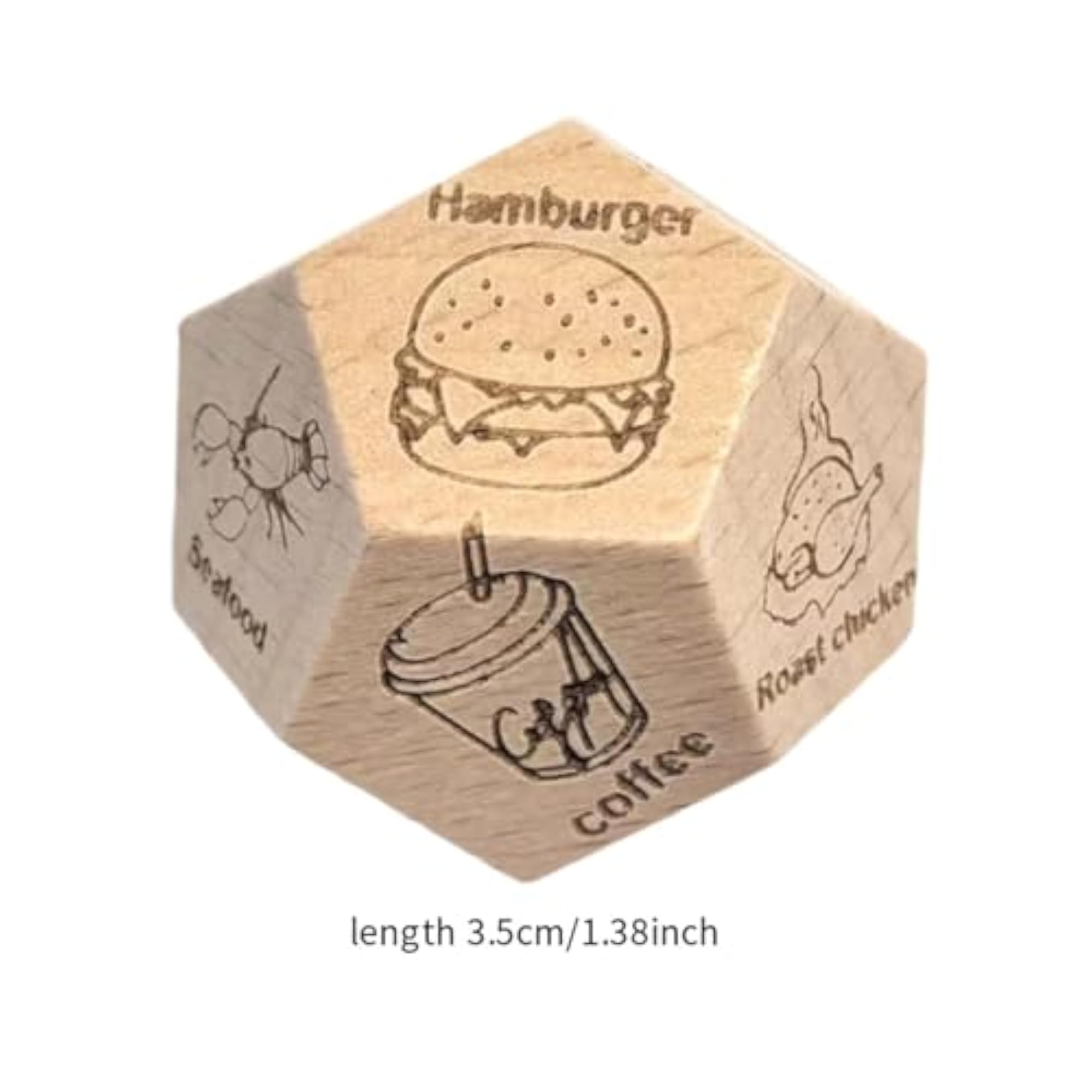 Funny 12-Sided Food Decision Dice for Fun Meal Choices