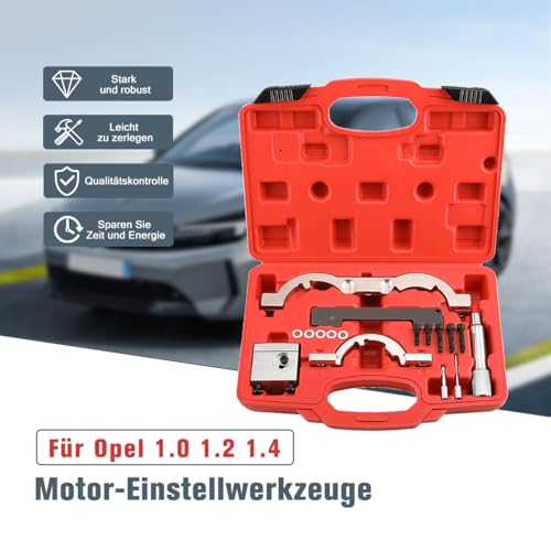 GEAREVER Motor Einstellwerkzeug Arretierwerkzeug Steuerzeiten Wechsel Werkzeug Benziner Motor-Einstellwerkzeug-Satz für OPEL Corsa Astra Insignia Meriva Mokka Agila 1.0, 1.2, 1.4