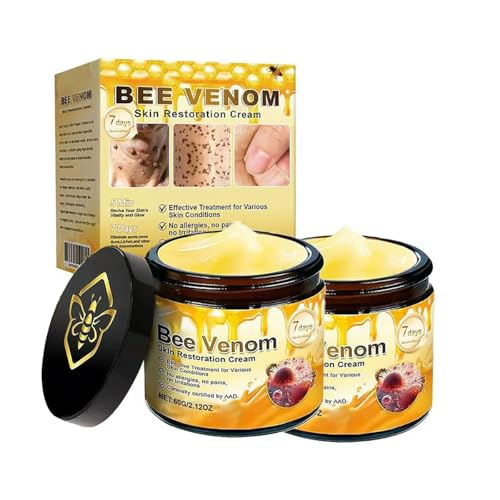 2 Pcs Bee Venom Skin Treatment Cream, Wrinkle Removal & Firming Anti-Aging Bee Venom Skin Restoration Comprehensive Cream.