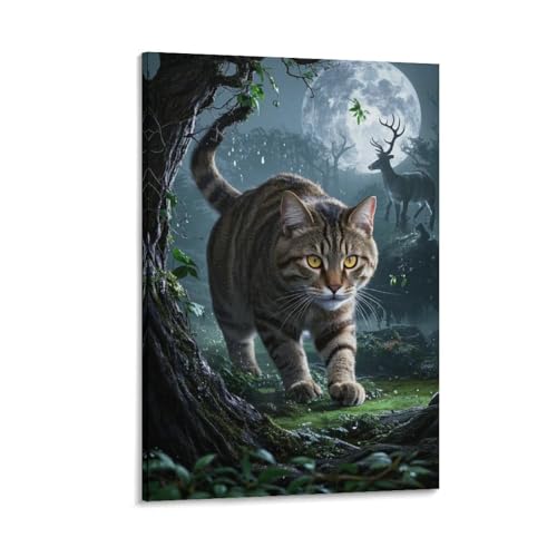 Tableau Chat Scottish Fold décoration murale salon 50x75cm