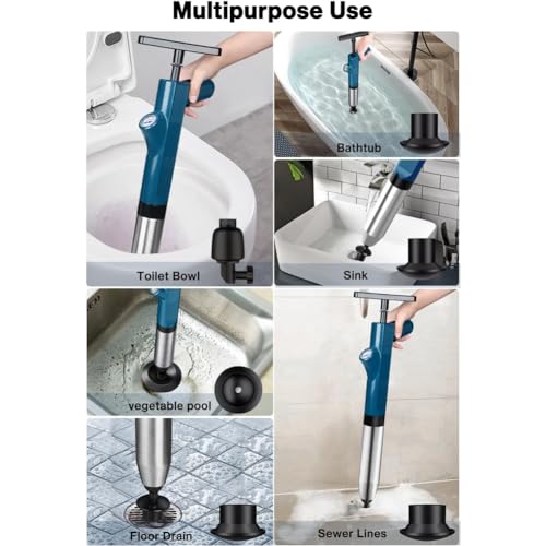 Dewedrt WC Embolo Set, hogedruk-luchtreiniger, afvoer, hindernissenverwijderaar voor badkamer, toilet afvoerreiniger - Image 4