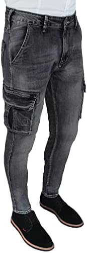 Vaquero Slim Con Bolsillos Cargo L32 - AZUL - Kiabi - 30.00
