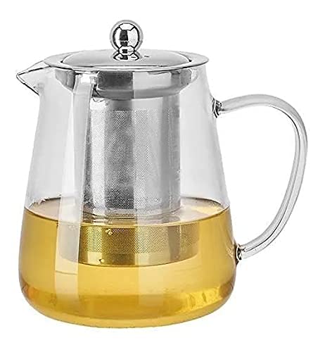 Bule De Vidro Borosilicato Chaleira Com Infusor Chá 450ml